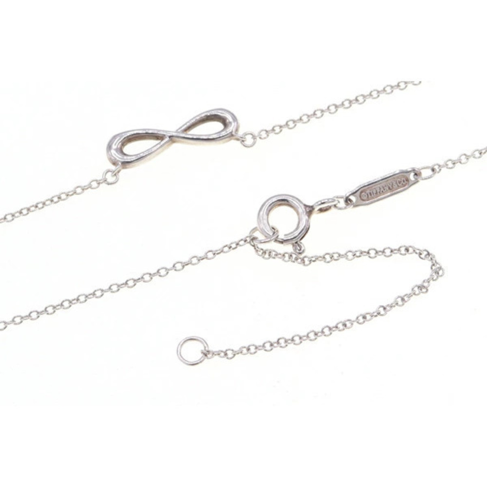Tiffany Co Necklace Infinity SV Sterling Silver Pendant Choker Accessory - Picture 3 of 6
